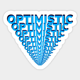 Optimistic blue Sticker